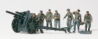 16514 Preiser Light field howitzer 105 mm leFH 18 with 8 gunners and accessories (unpainted)